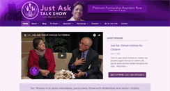 Desktop Screenshot of justasktalkshow.org